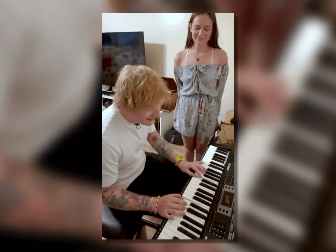 Ed Sheeran chez une fan