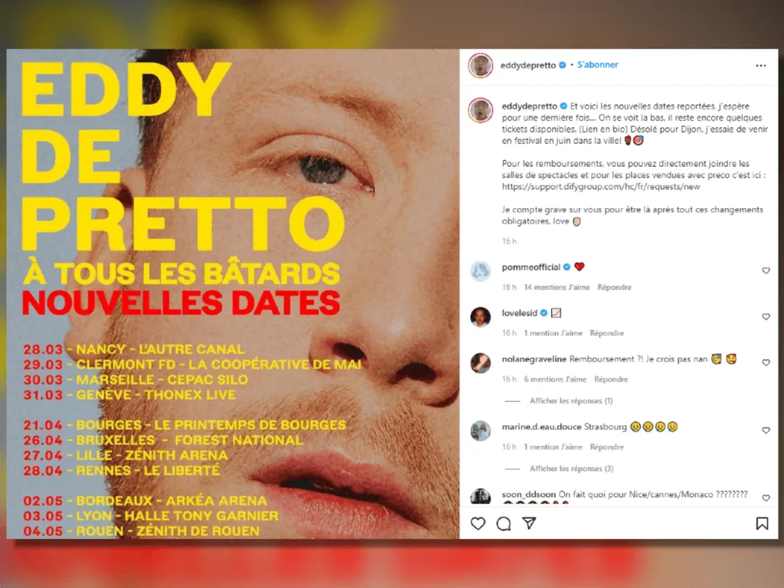 Eddy de Pretto reporte sa tournée des Zénith