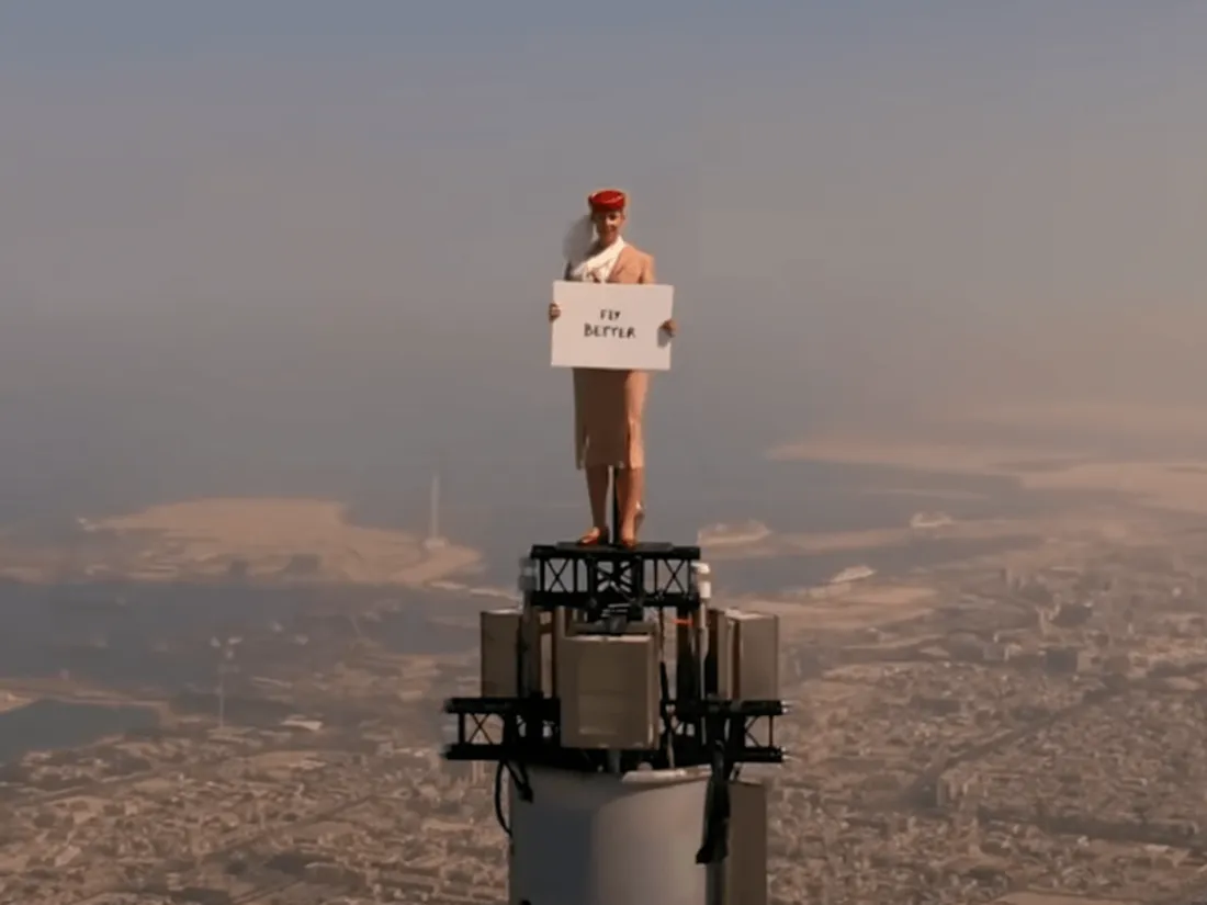 Une publicité Emirates vertigineuse ! 