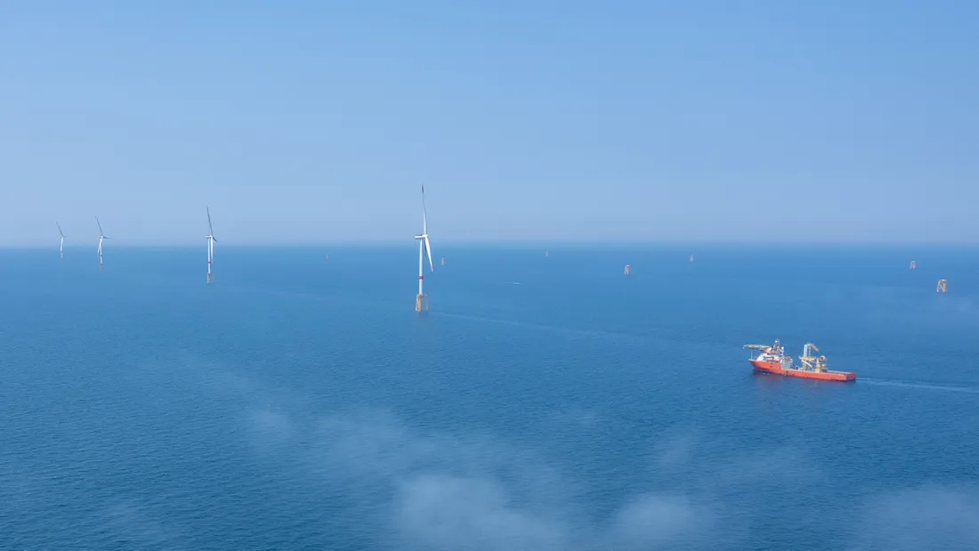 62 éoliennes sont installées au large de Saint-Brieuc.