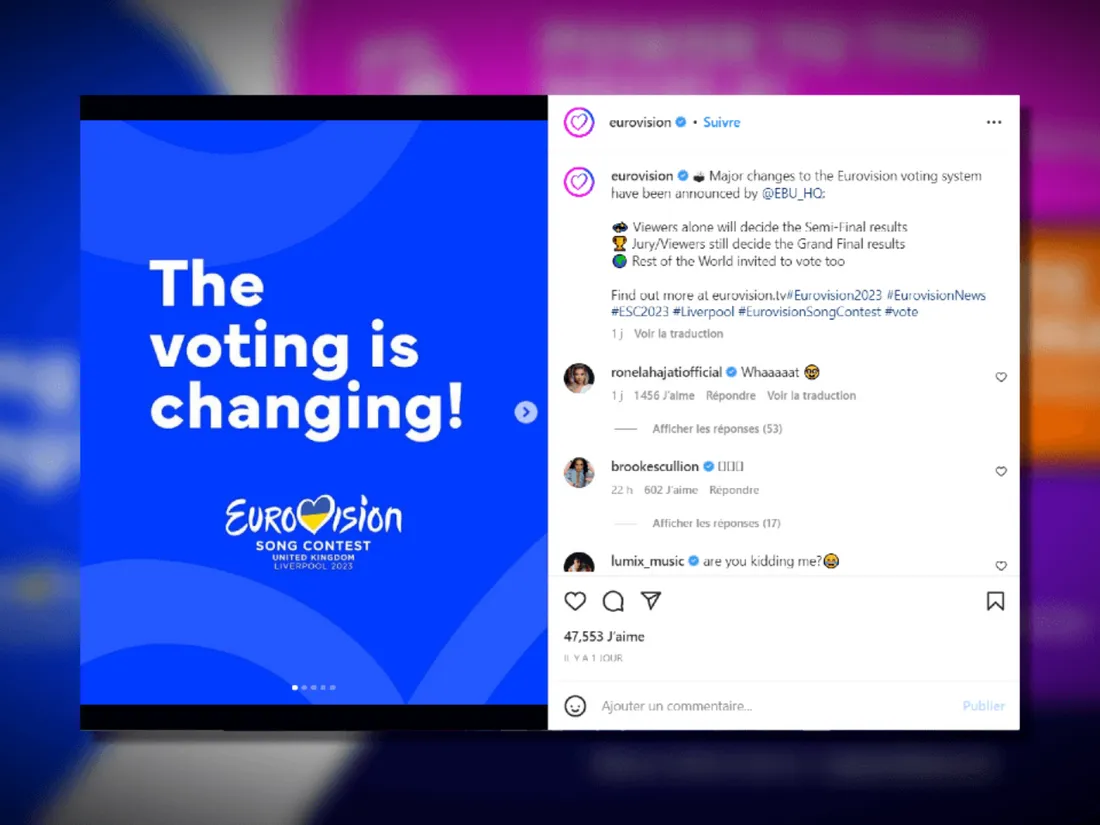 L’Eurovision change son système de votes 