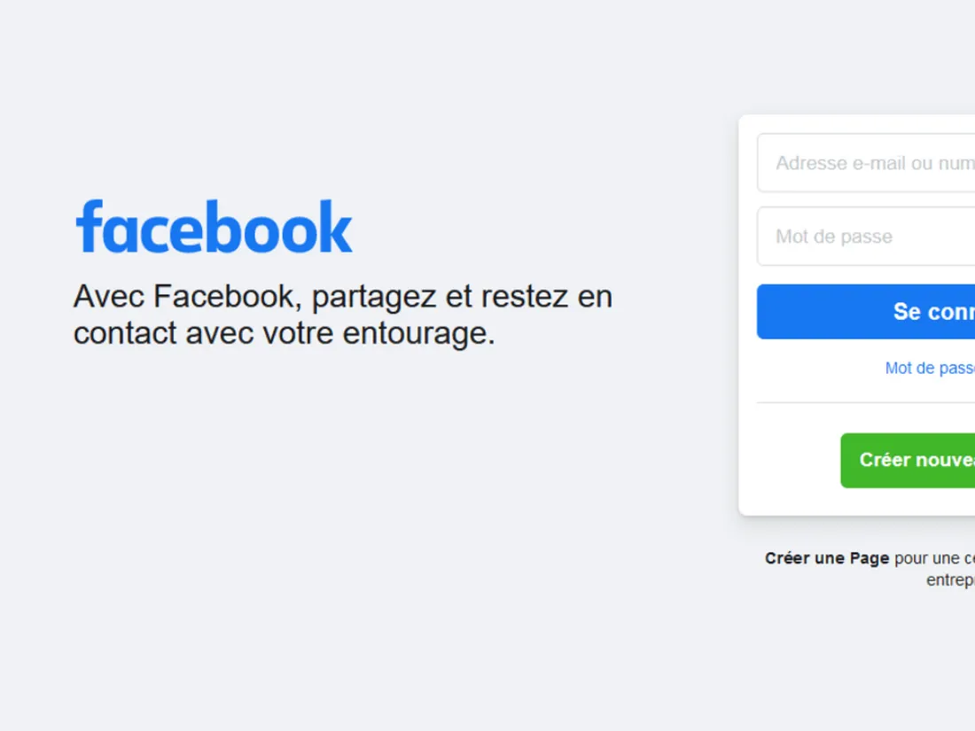 Fin de panne Facebook