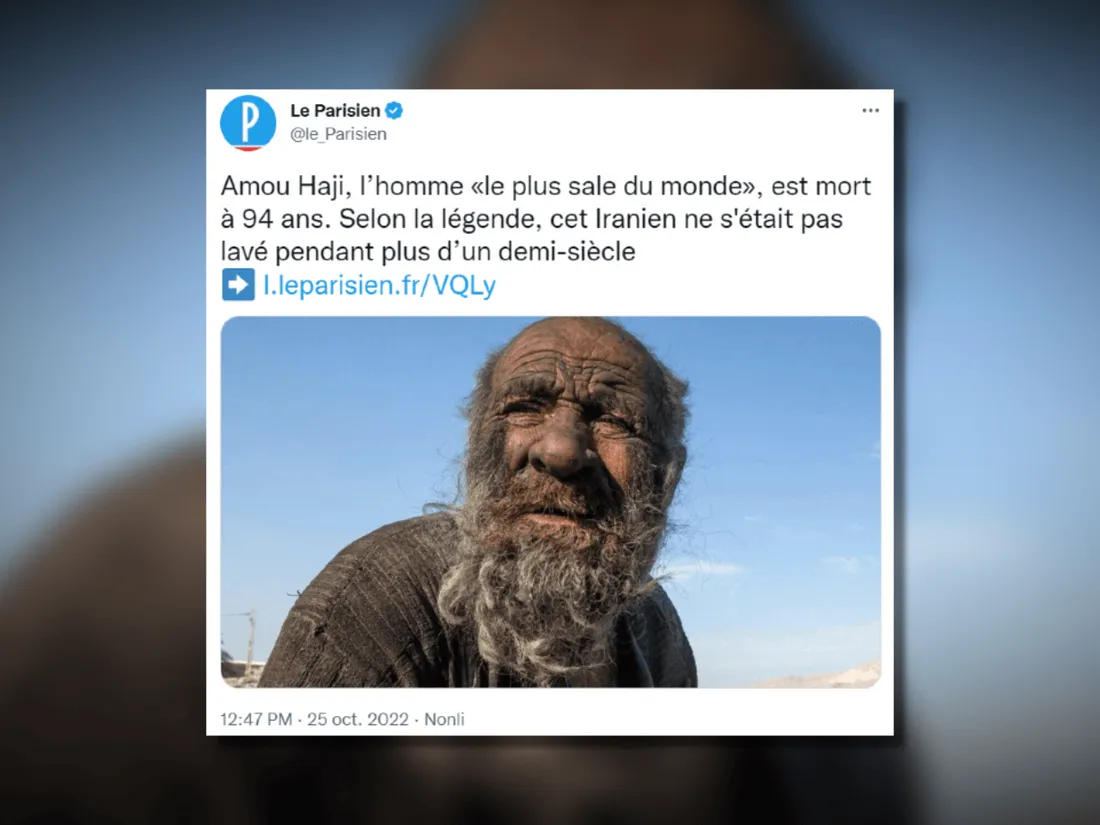 « L’homme le plus sale du monde » est décédé à l’âge de 94 ans