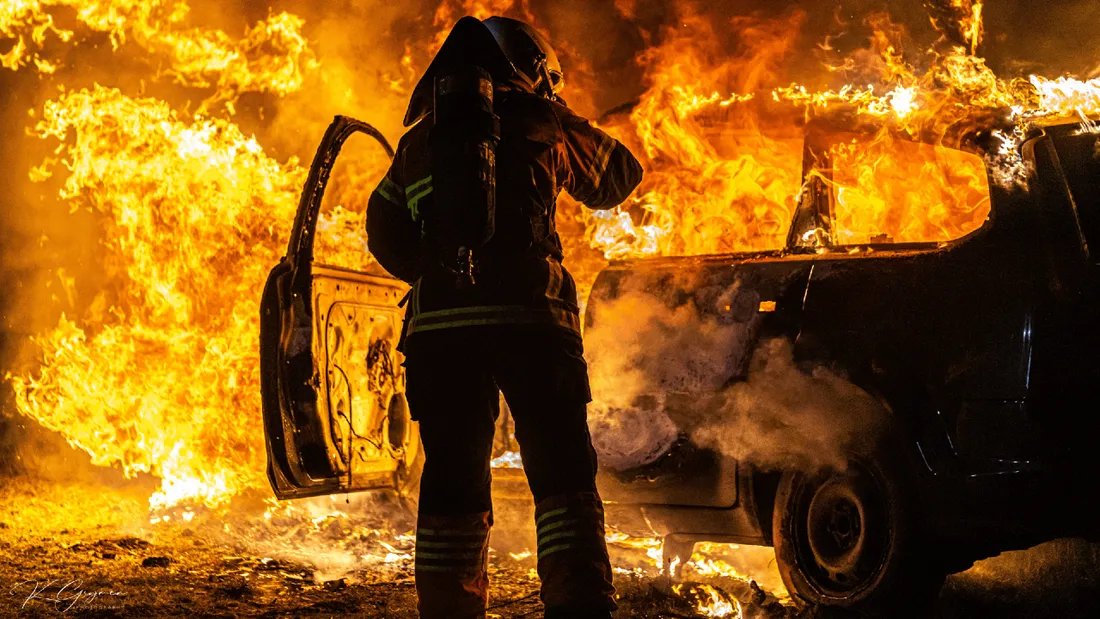 Incendie voiture