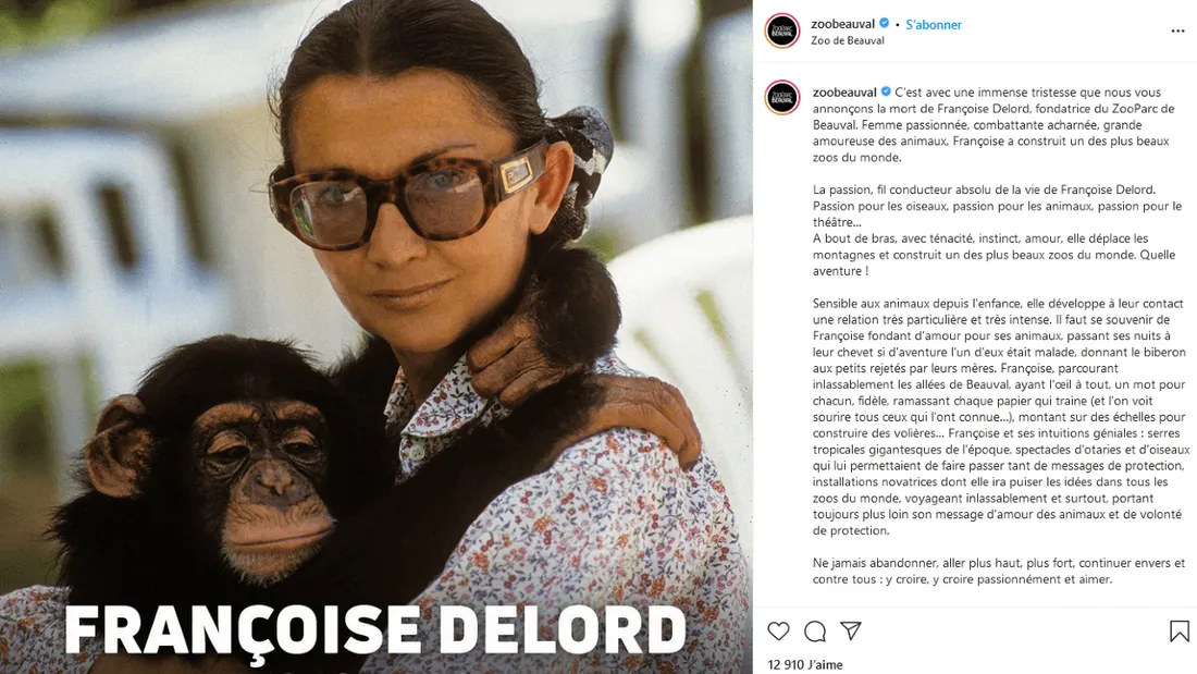 Françoise Delord, fondatrice du Zoo de Beauval, est décédée