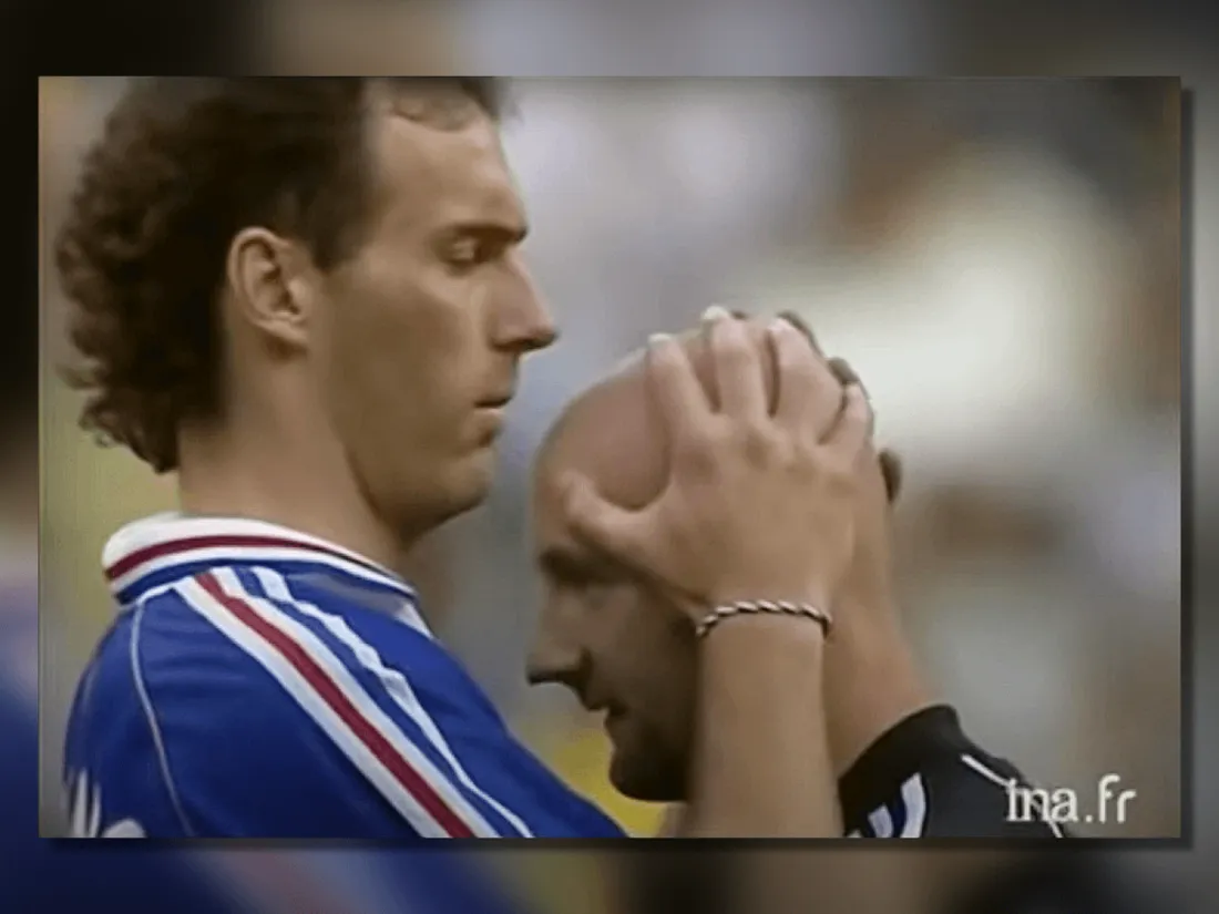 Laurent Blanc et Fabien Barthez