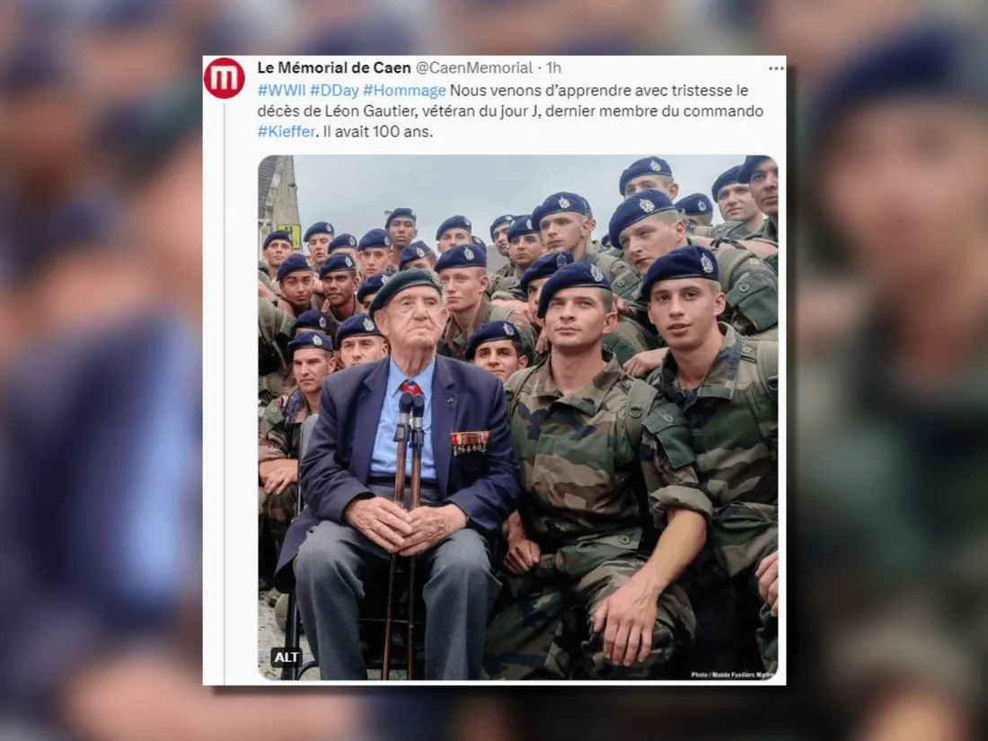 Décès de Léon Gautier, dernier Français du débarquement de Normandie