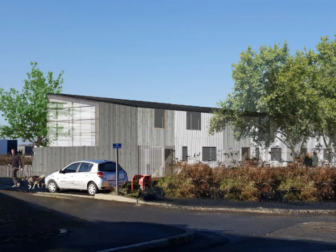 Un visuel représentant les futures maisons en carton que l'on retrouvera à Brest.