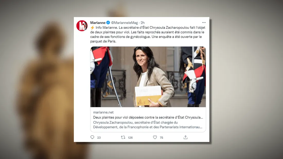 Deux plaintes pour viol déposées contre la secrétaire d'État Chrysoula Zacharopoulou