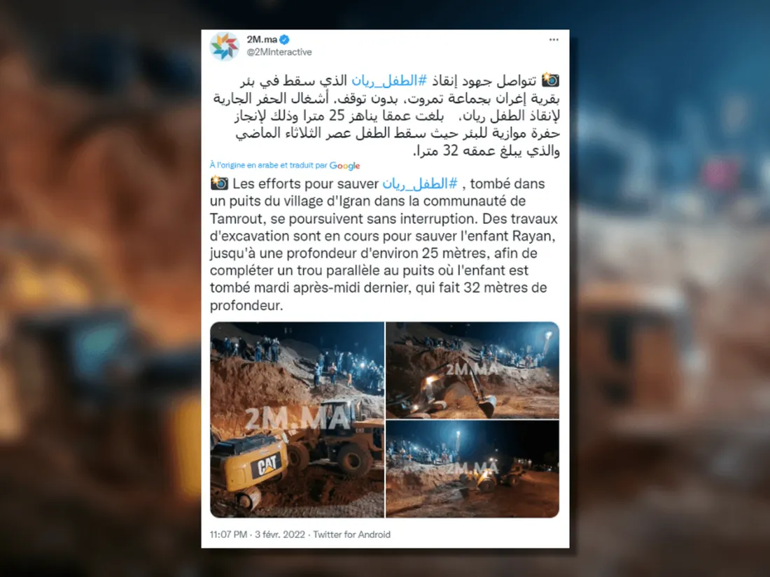 Maroc : course contre la montre pour sauver le petit Rayan