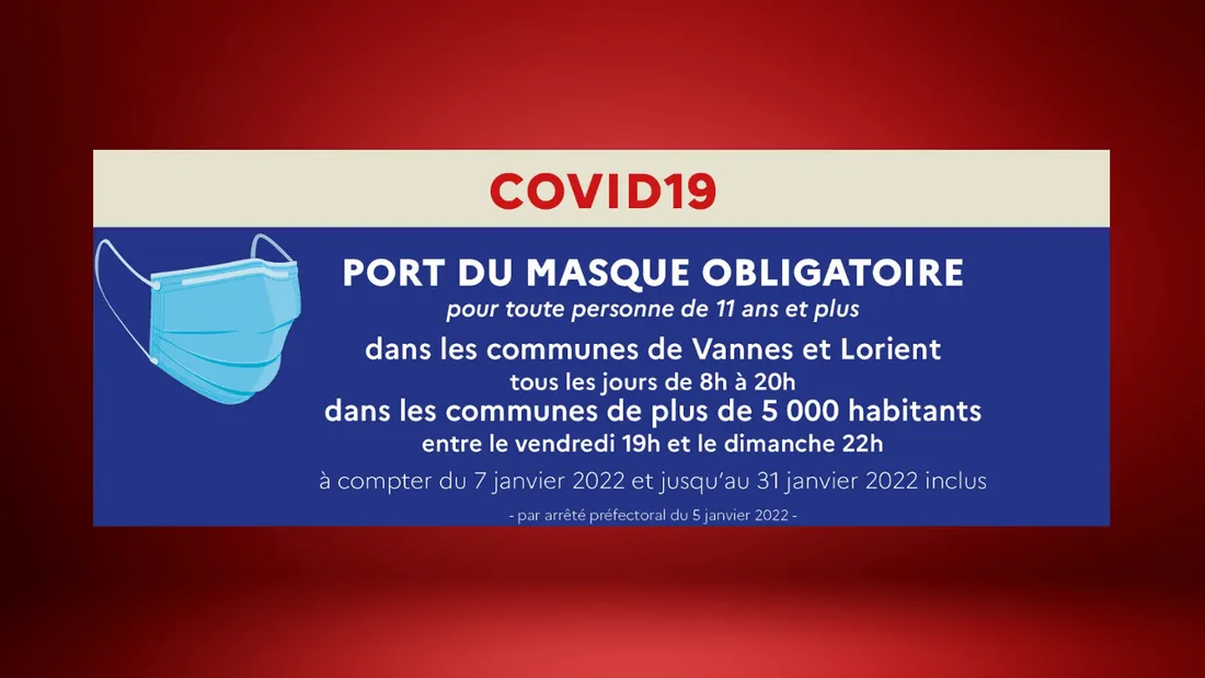 Morbihan : le masque devient obligatoire tous les jours à Vannes et Lorient