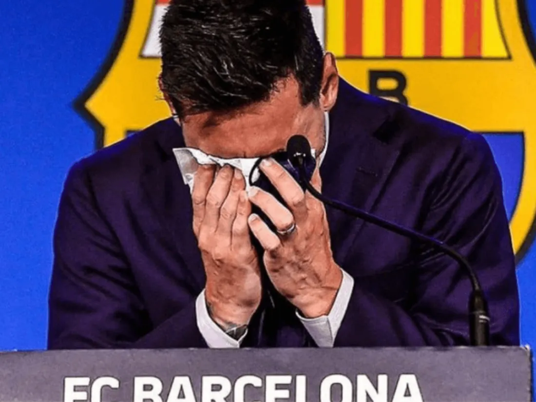 Mouchoir de Messi utilisé lors de son discours à Barcelone mis en vente