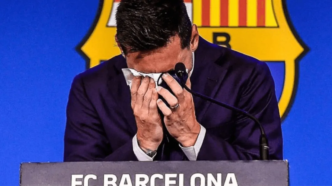 Mouchoir de Messi utilisé lors de son discours à Barcelone mis en vente