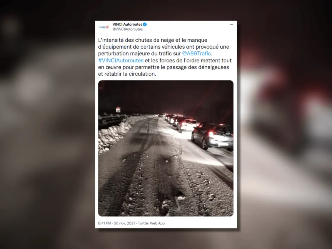 A89 sous la neige : 200 personnes hébergées pour la nuit