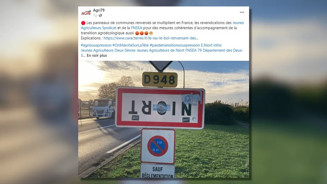 Panneaux de communes retournés