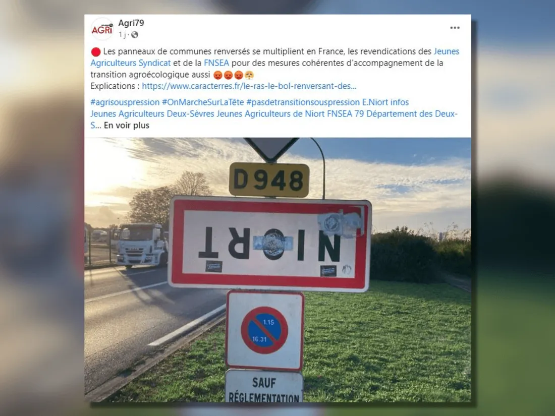 Panneaux de communes retournés