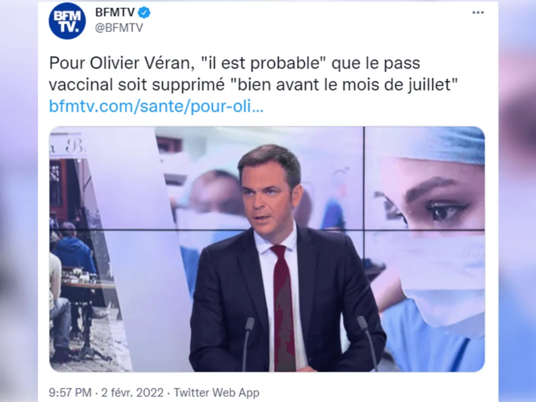 veran sans masque bfm