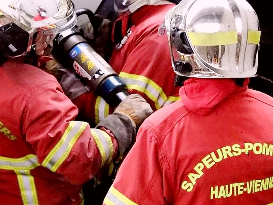 Interventions des sapeurs-pompiers de Haute-Vienne sur un accident de la route