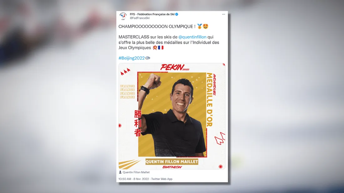 JO-2022 : Quentin Fillon-Maillet décroche l'or en biathlon, premier titre pour la France