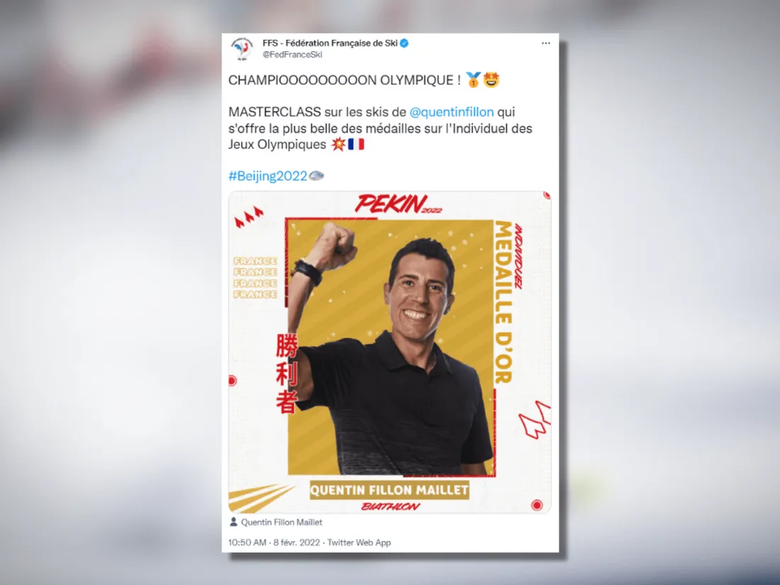 JO-2022 : Quentin Fillon-Maillet décroche l'or en biathlon, premier titre pour la France