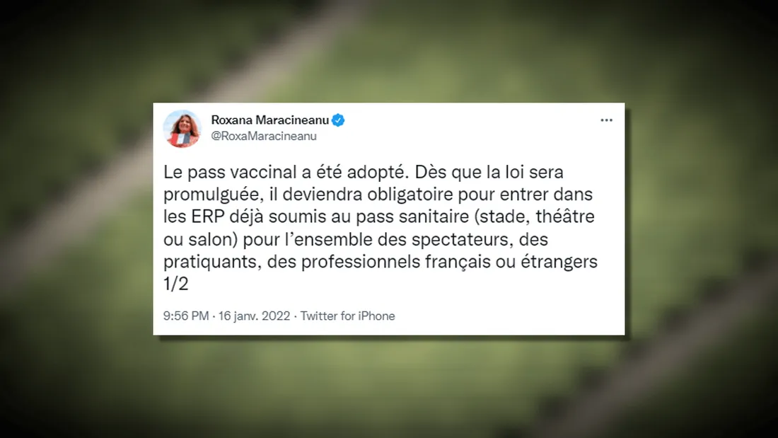 Covid-19 : tout sportif venant de l'étranger devra être vacciné pour concourir en France