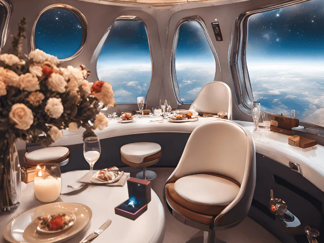 Demande en mariage espace