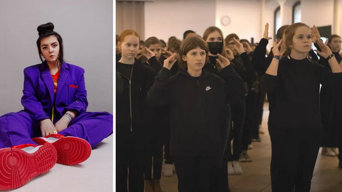 Vannes : pour soutenir la chanteuse Hoshi, 150 élèves tournent un clip en Langue des signes