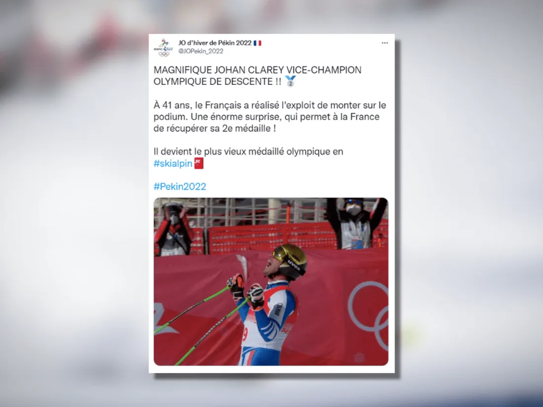 JO-2022 : Johan Clarey décroche l'argent, 2e médaille pour la France