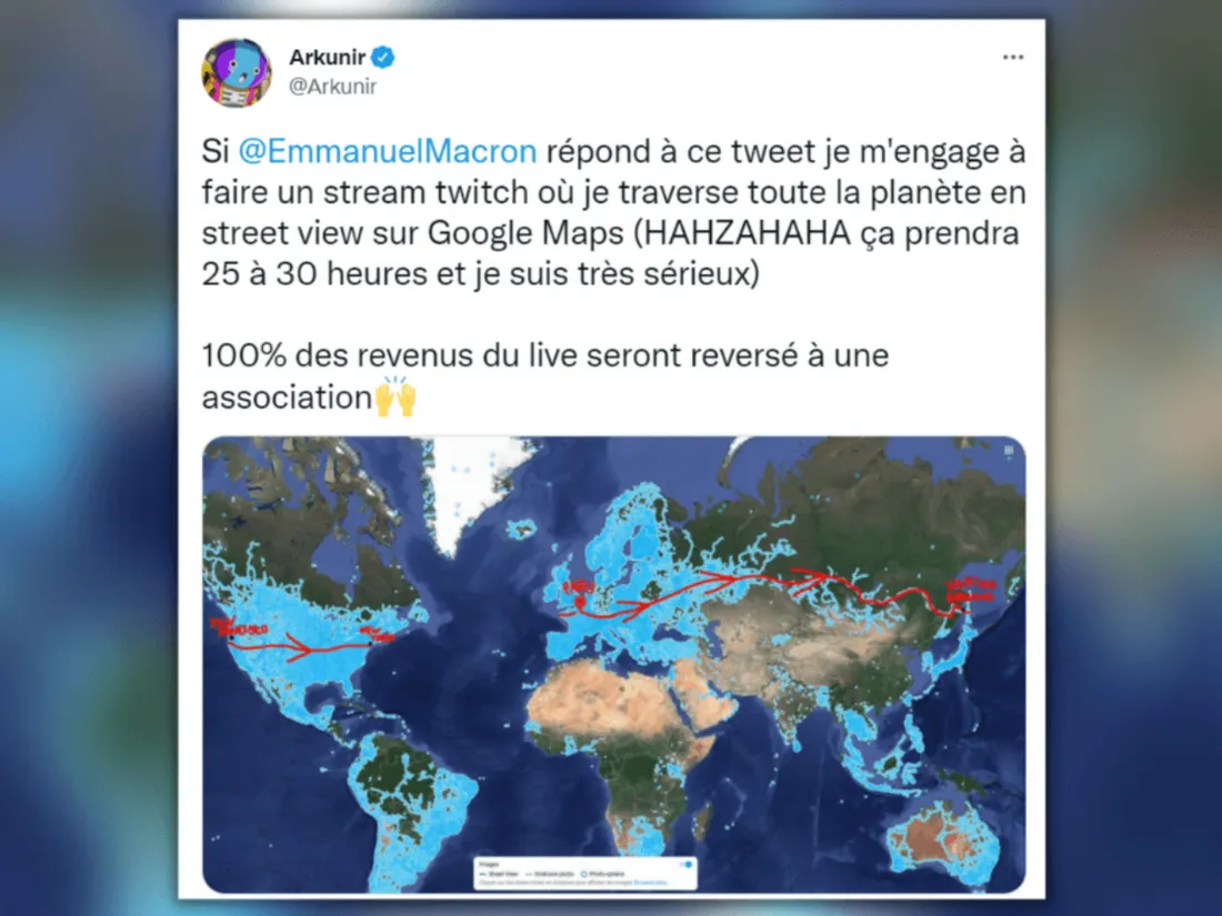 Arkunir : tour du monde sur Google Maps