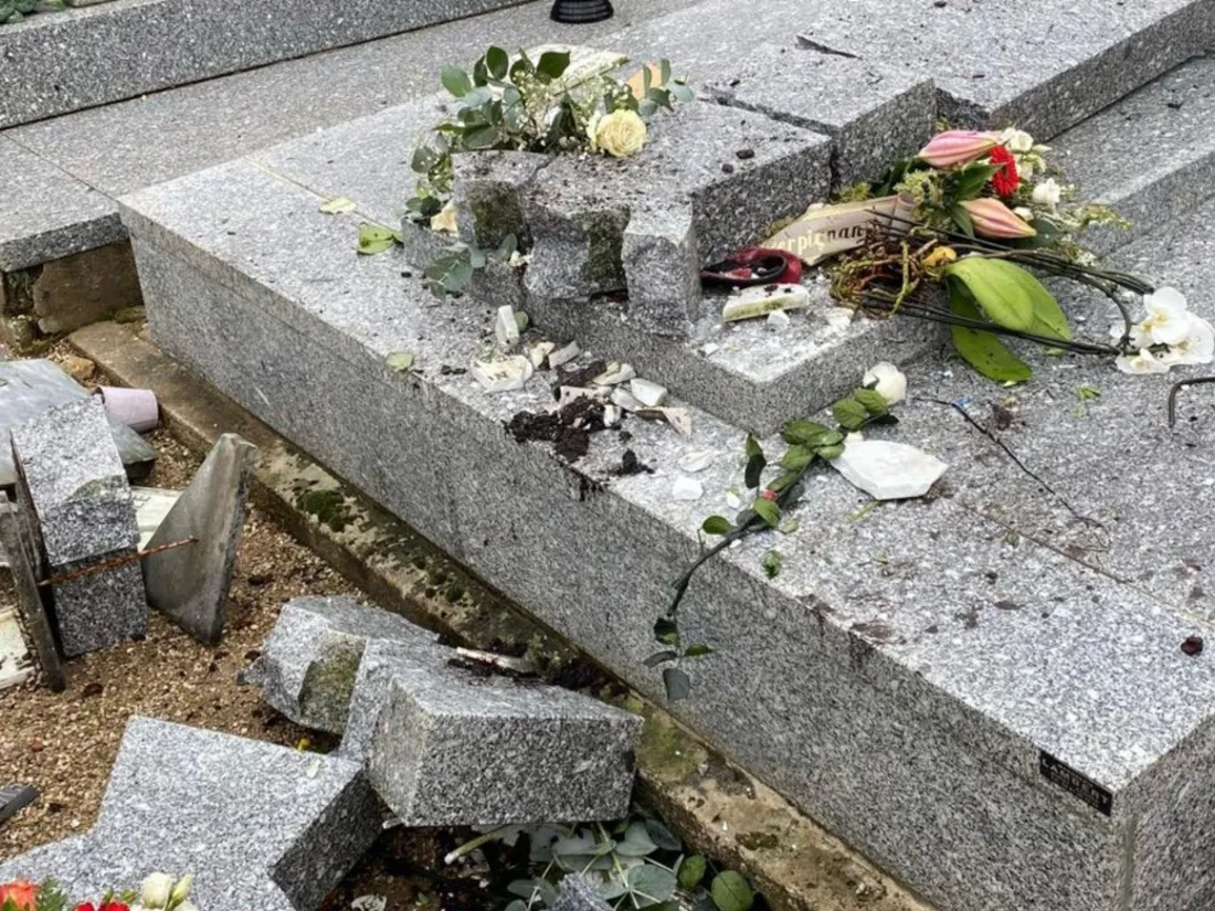 La tombe de Jean Marie Le Pen vandalisée