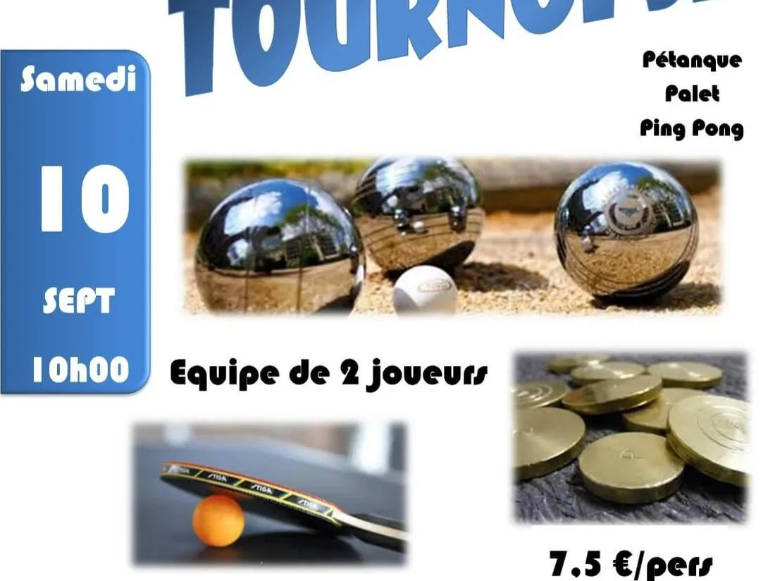 TOURNOI 3P (Pétanque, Palets, Ping-Ping)