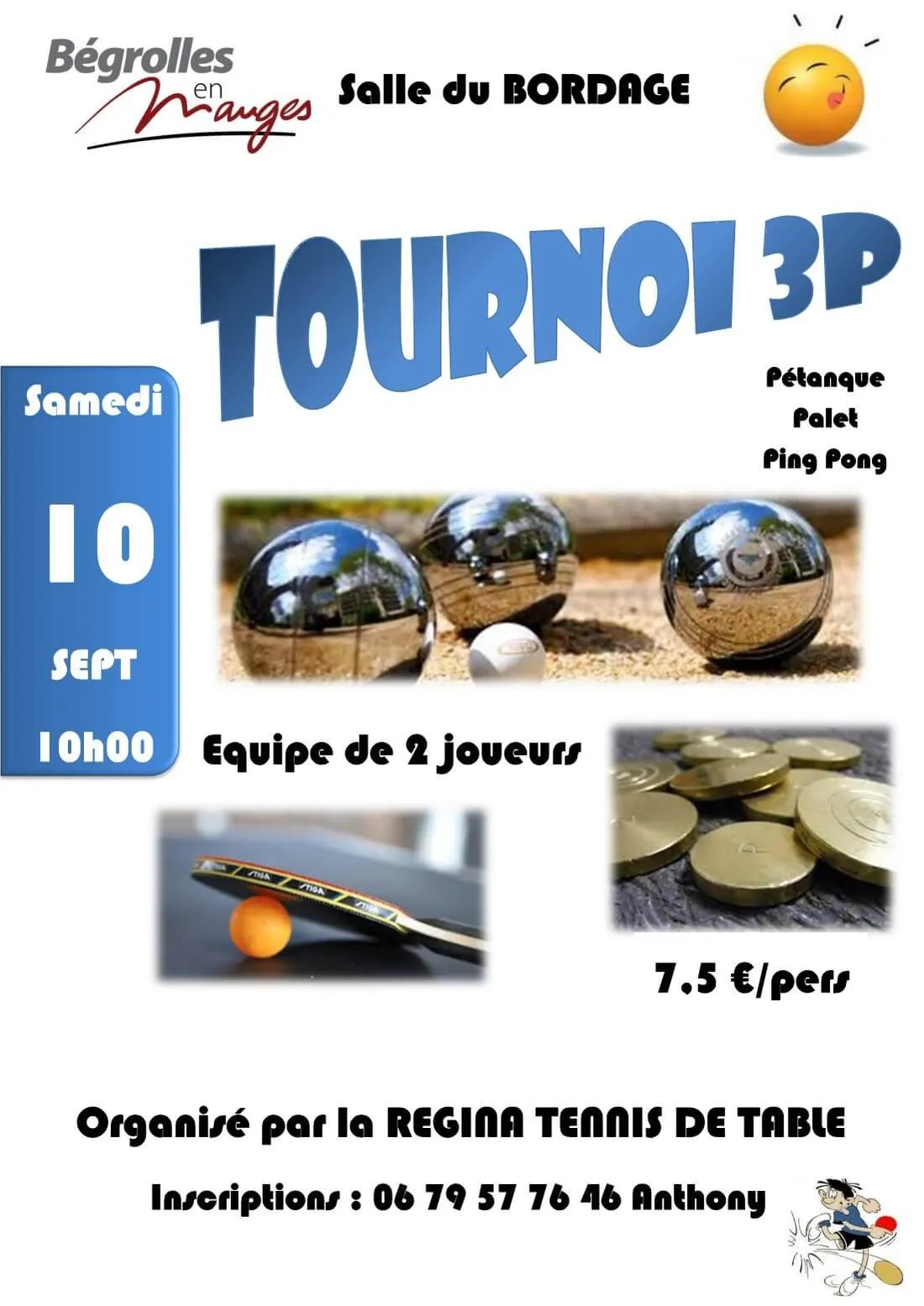 TOURNOI 3P (Pétanque, Palets, Ping-Ping)