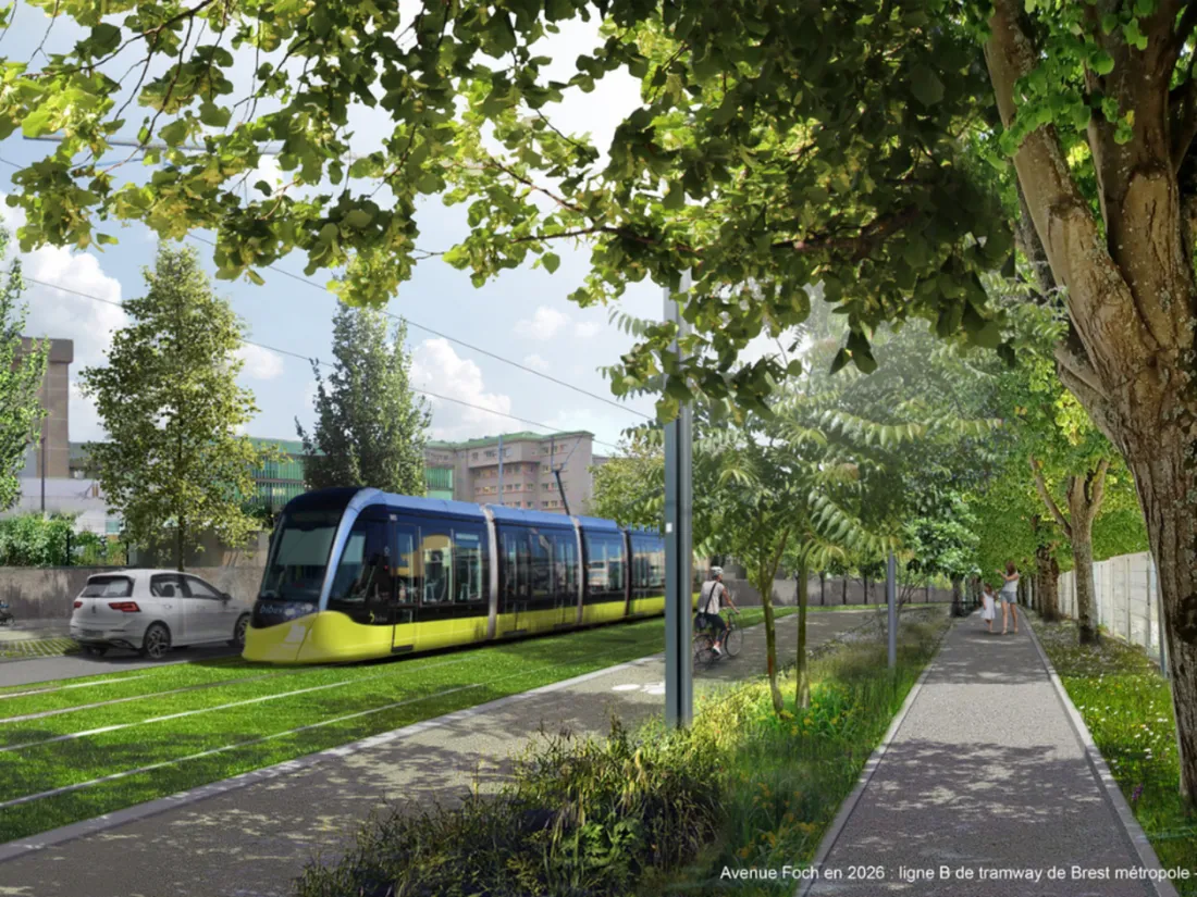Projection de la deuxième ligne de tramway.