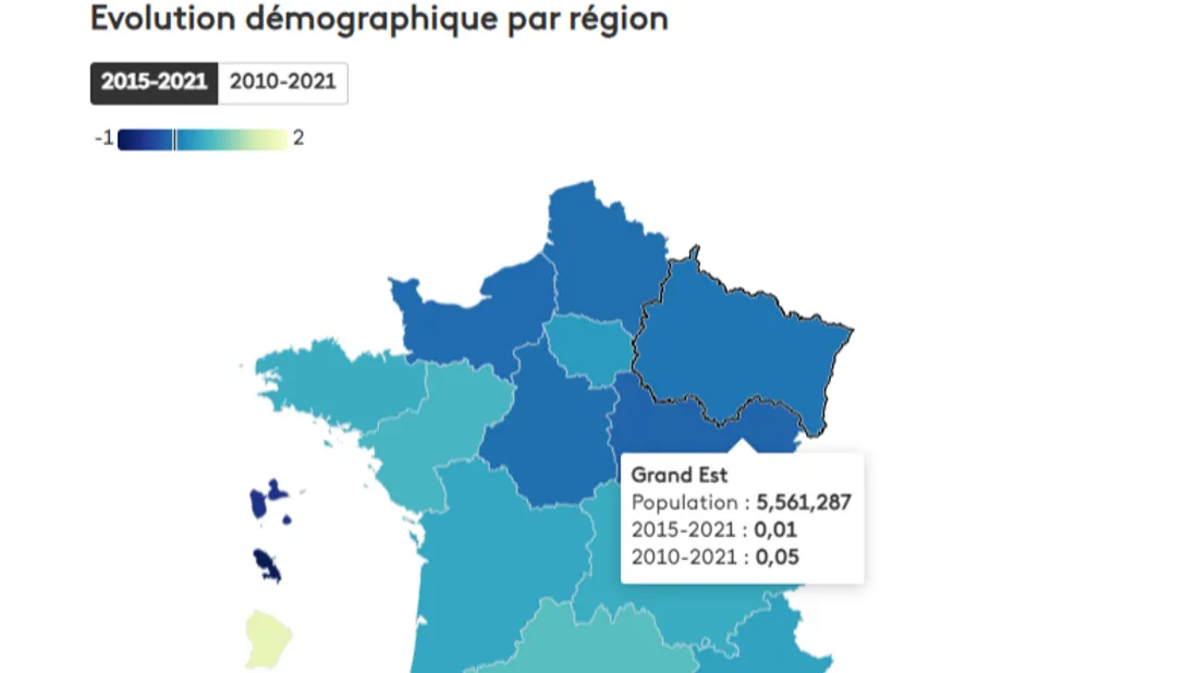 Capture d'écran INSEE