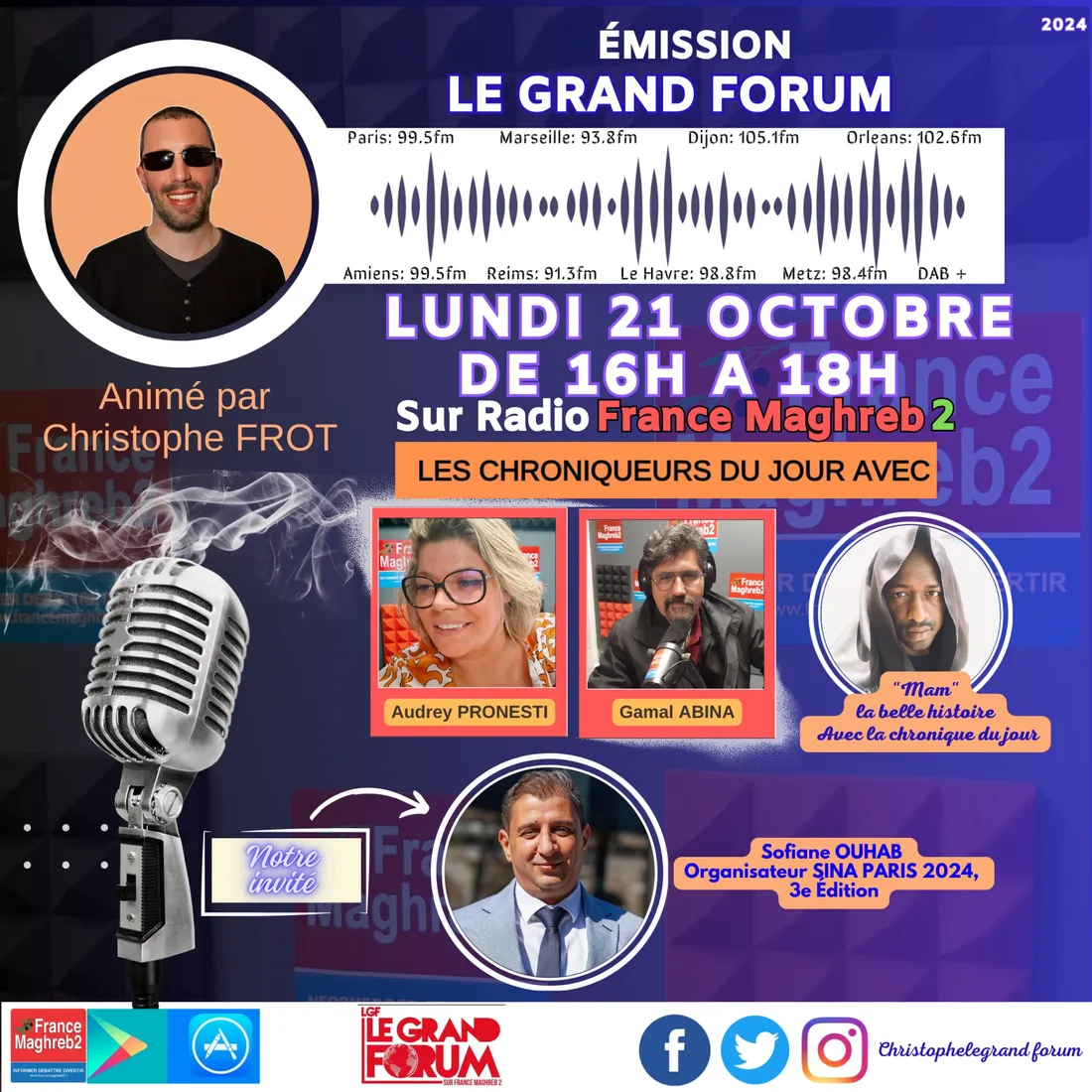 Le grand forum #Lgf du lundi 21 octobre 2024, invité Sofiane Ouhab