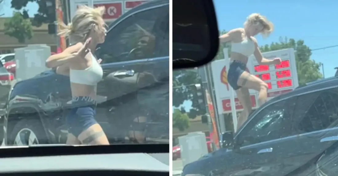 La vidéo choquante d'une femme détruisant un Jeep intrigue les internautes