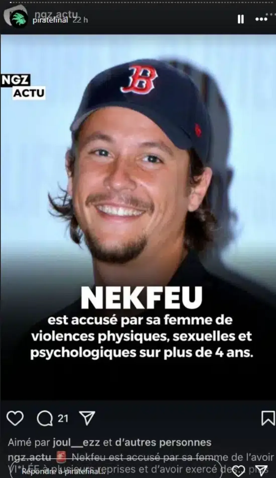 Booba s'exprime sur l'affaire Nekfeu