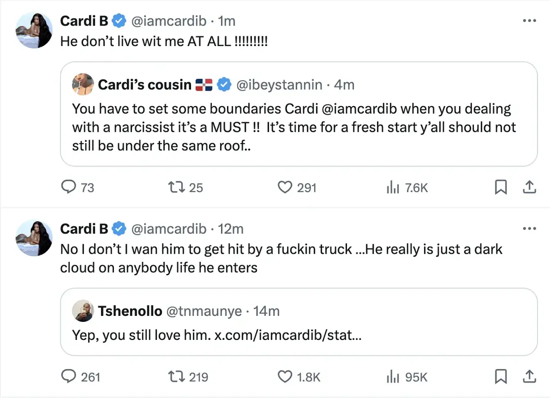 Cardi B en colère contre Offset : un coup de gueule surprenant après un appel à la paix