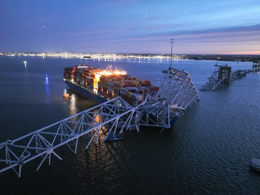 Baltimore: Un pont s'effondre suite à un choc avec un navire en panne électrique