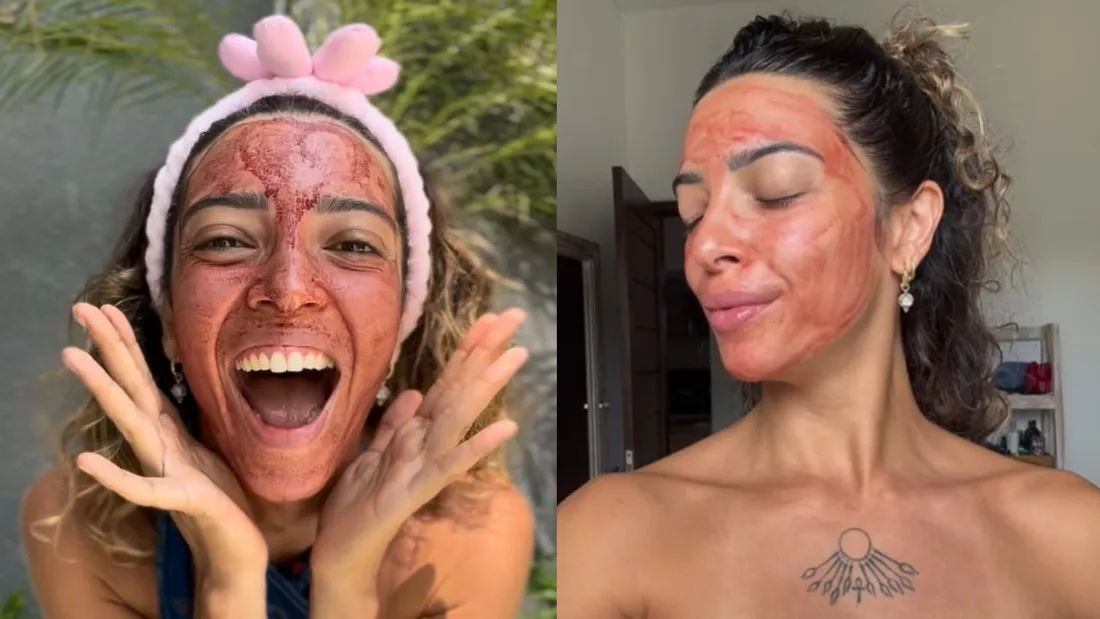 Elle se fait un masque facial avec le sang de ses règles !