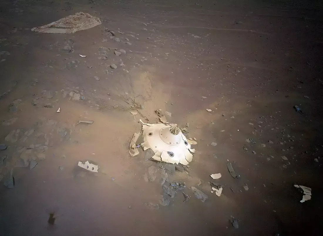 Des débris intrigants découverts sur Mars par l'hélicoptère de la NASA