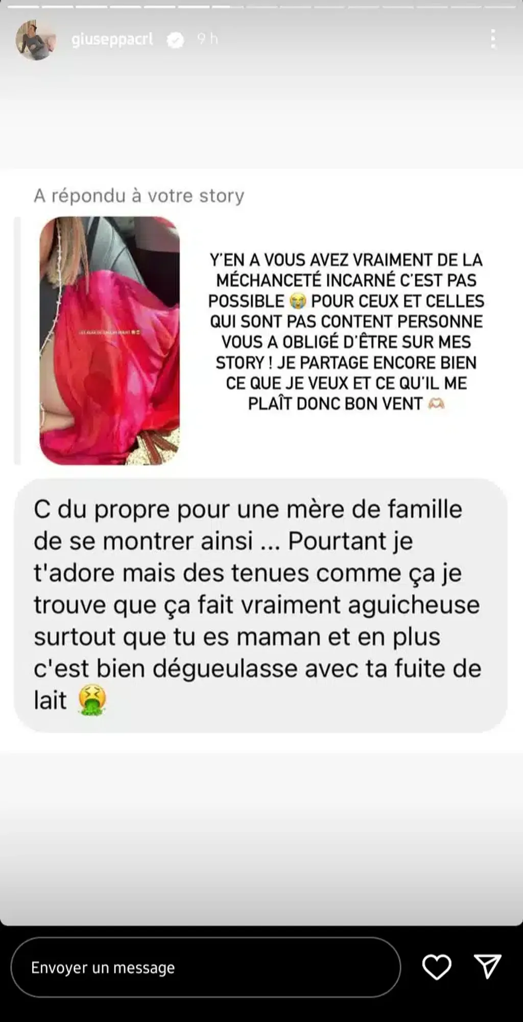 Giuseppa jugée trop vulgaire pour une maman par les internautes, elle répond fermement !