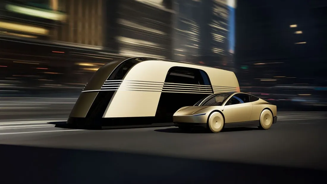 Elon Musk dévoile de nouveaux véhicules autonomes futuristes.