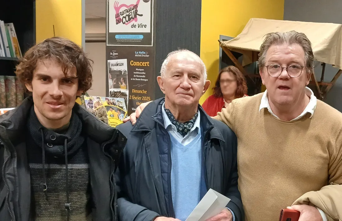 Guillaume Martin, Jean-Paul Ollivier et Vincent Barteau à Vire Normandie samedi dernier.