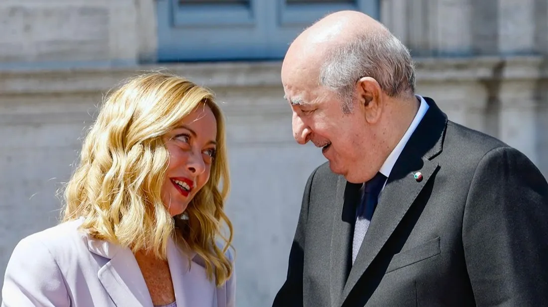 Photo Abdelmadjid Tebboune et Giorgia Meloni