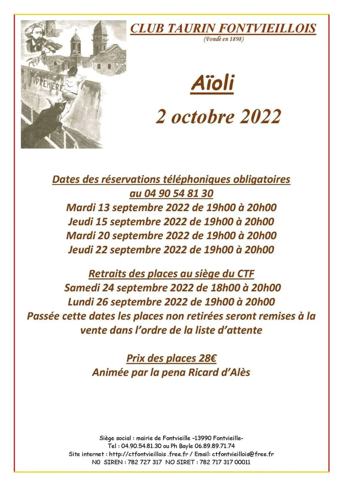 CLUB TAURIN FONTVIEILLOIS AÏOLI - FONTVIEILLE