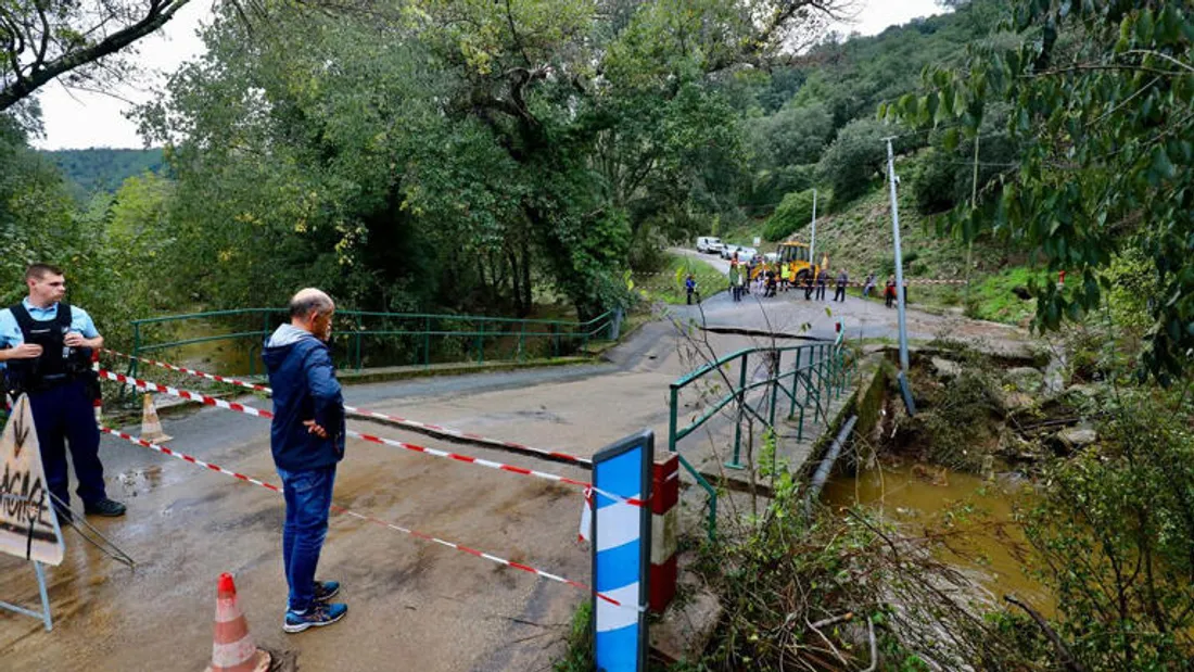 Évacuation de vacanciers bloqués au Muy dans le Var suite à la chute d’un pont