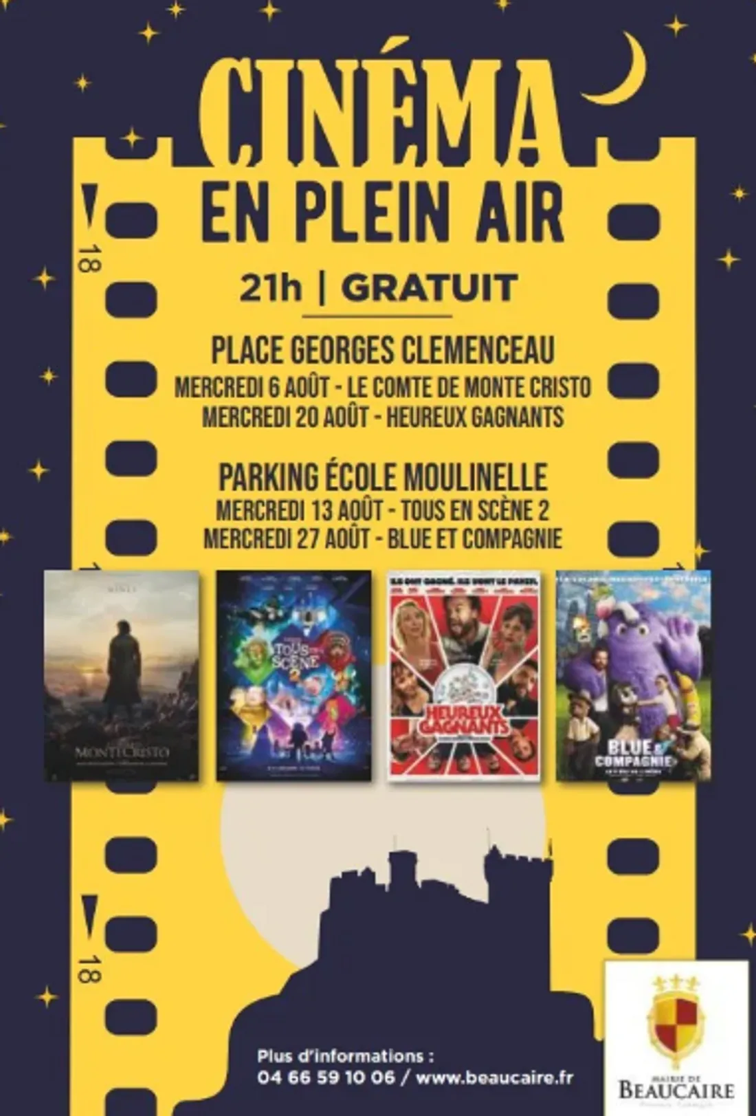 Été sous les étoiles : Beaucaire fait son cinéma en plein air tous les mercredis d’août