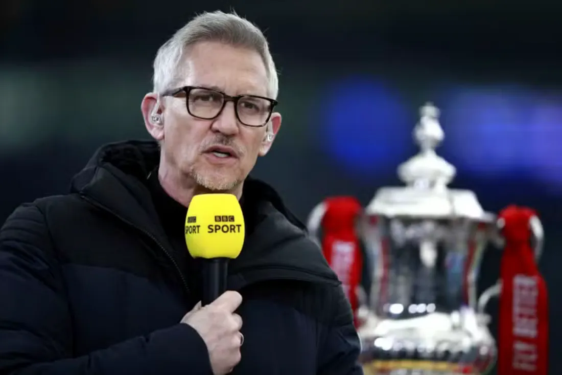 Gary Lineker à l'antenne sur la BBC Sport , le 21 mars 2021