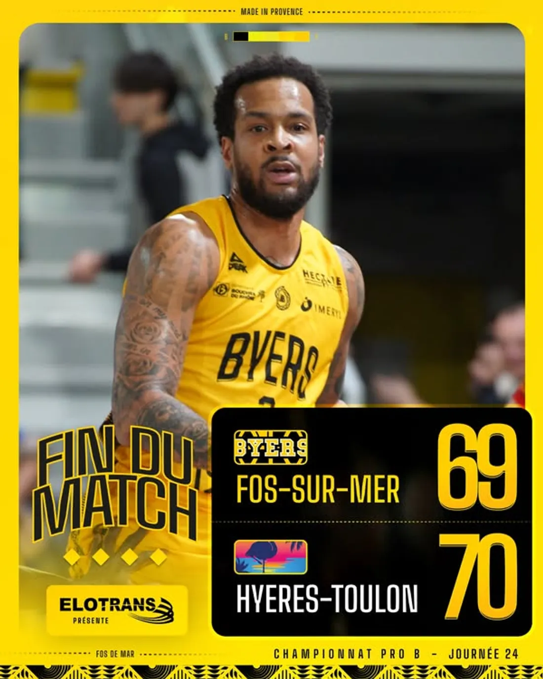 [ SPORT - BASKETBALL ] Nouvelle défaite cruelle pour les BYers face à Hyères-Toulon